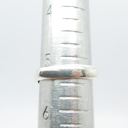 925 Sterling Silver Vintage Abstract Ring Size 5.25
