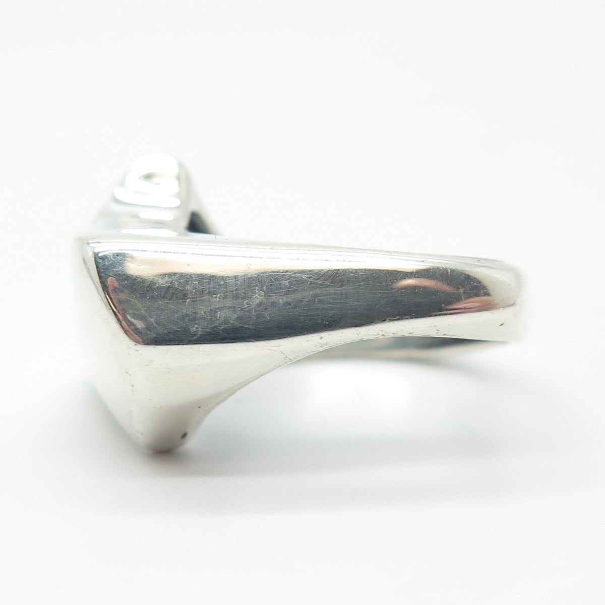 925 Sterling Silver Vintage Abstract Ring Size 5.25