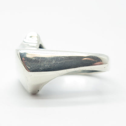 925 Sterling Silver Vintage Abstract Ring Size 5.25