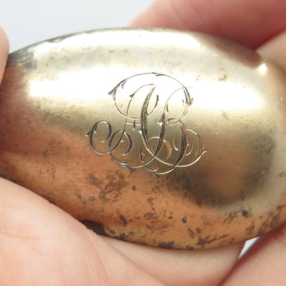 925 Sterling Silver Gold Plated Antique Shepard Mfg. Co. Enamel "August" Spoon