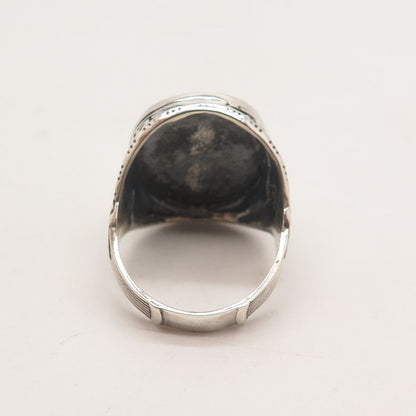 925 Sterling Silver Vintage Ornate Ring Size 9.25