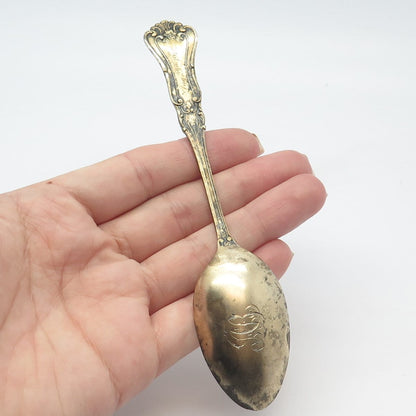 925 Sterling Silver Gold Plated Antique Shepard Mfg. Co. Enamel "August" Spoon