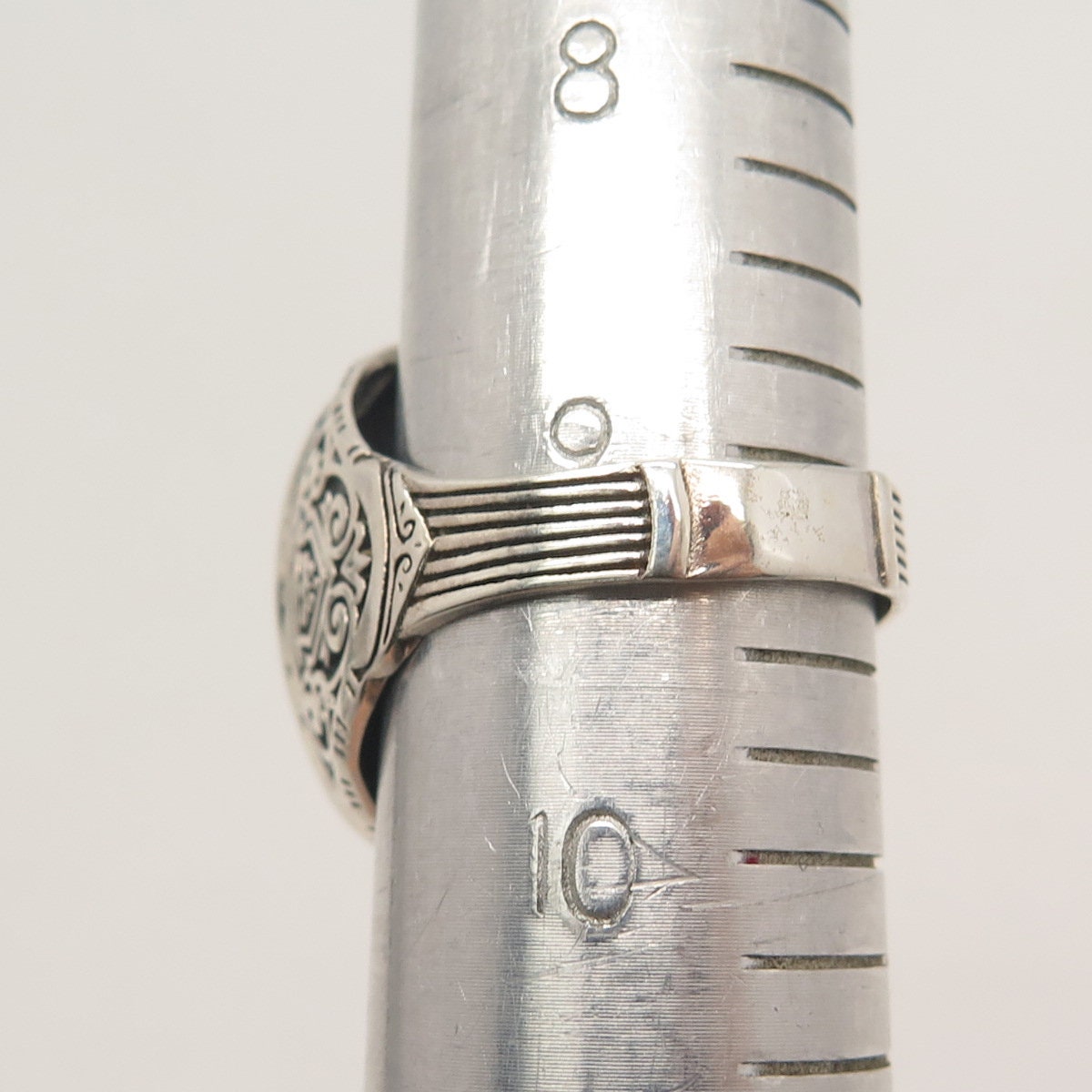 925 Sterling Silver Vintage Ornate Ring Size 9.25