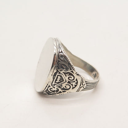 925 Sterling Silver Vintage Ornate Ring Size 9.25