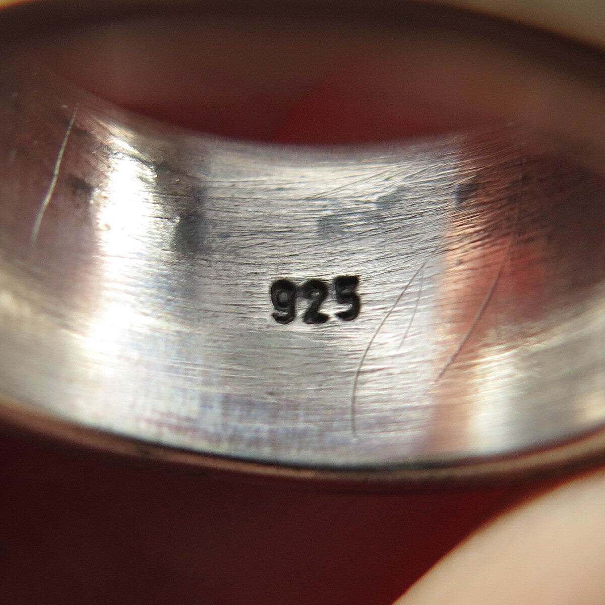 925 Sterling Silver 2-Tone Vintage Eternal Curve Band Ring Size 6.5