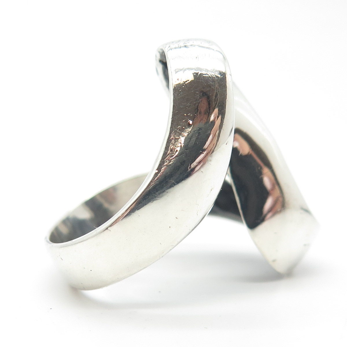 925 Sterling Silver Vintage Mexico Zig-Zag Ring Size 9.75