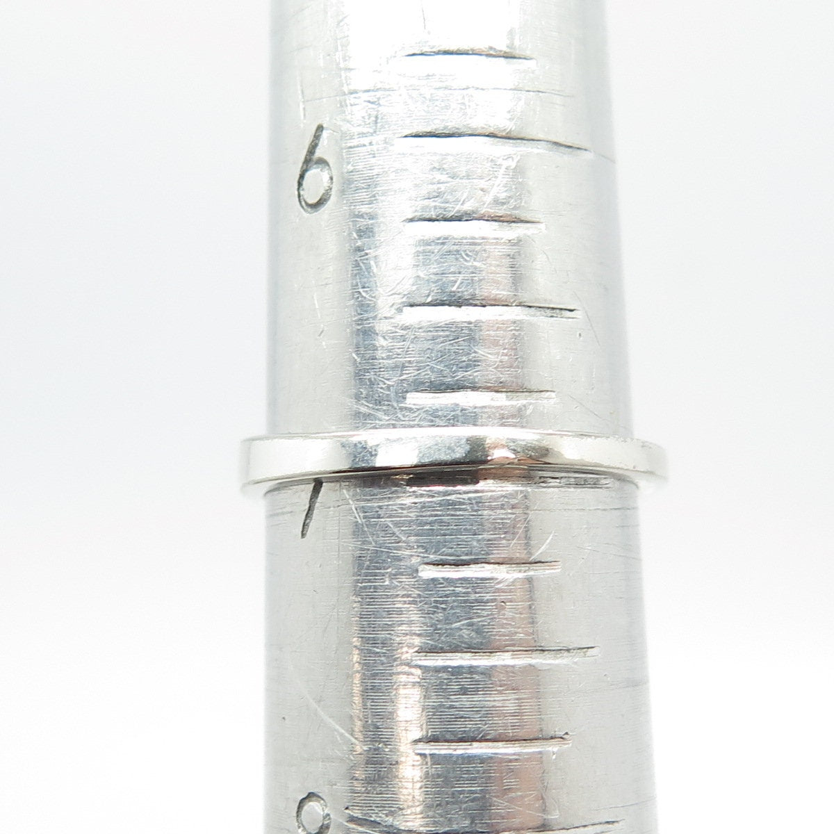 925 Sterling Silver White C Z Musical Note Roped Ring Size 7