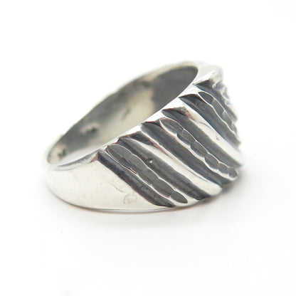 925 Sterling Silver Vintage Modernist Ring Size 6.75