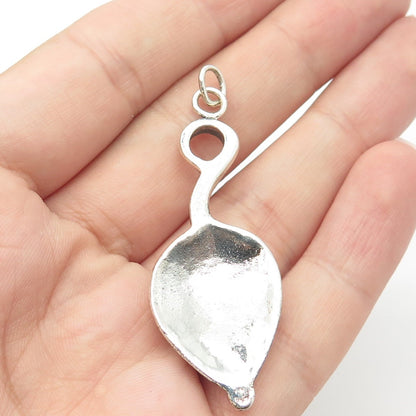 925 Sterling Silver Vintage Mouse Handmade Amulet Pendant
