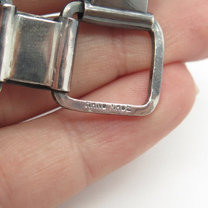 925 Sterling Silver Vintage Modern Style Checkerboard Pattern Pin Brooch