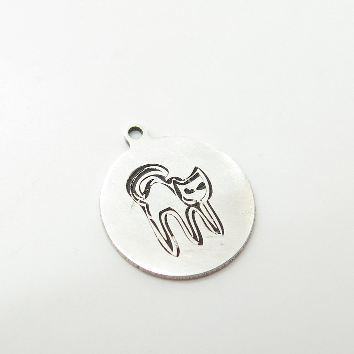 925 Sterling Silver USA Two In Town Cat Charm Pendant