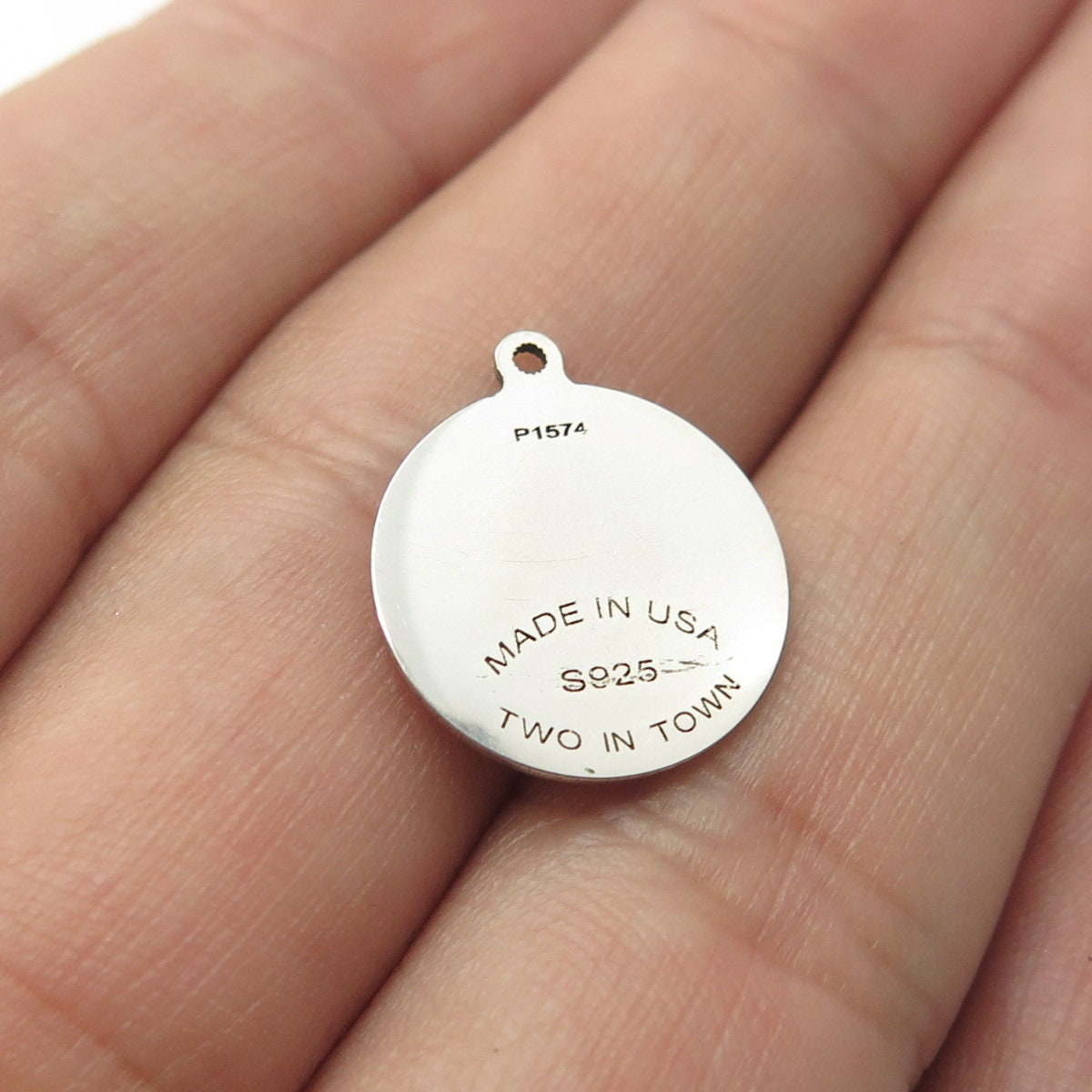 925 Sterling Silver USA Two In Town Horse Charm Pendant