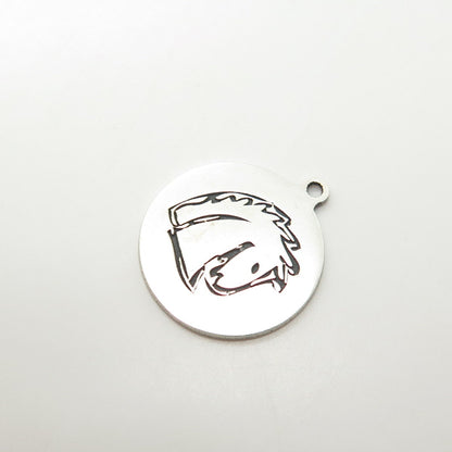 925 Sterling Silver USA Two In Town Horse Charm Pendant