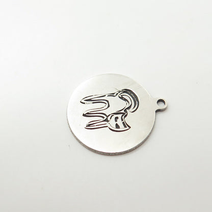 925 Sterling Silver USA Two In Town Cat Charm Pendant