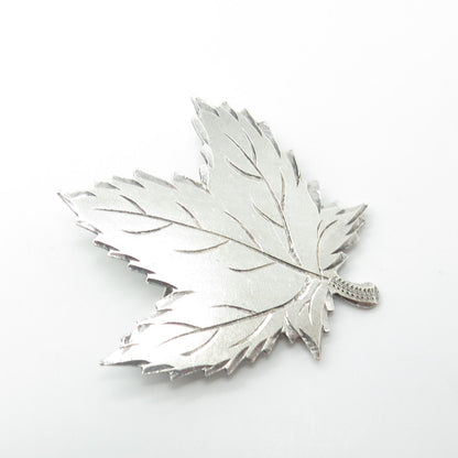 925 Sterling Silver Antique Art Deco Ecco Canada Maple Leaf Pin Brooch