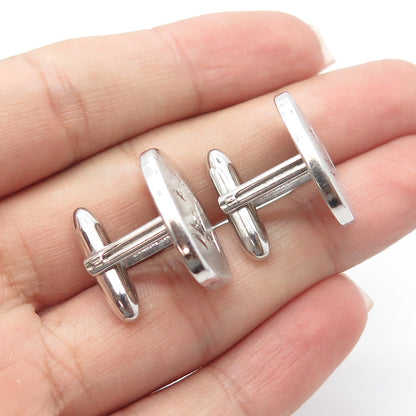 925 Sterling Silver Antique Art Deco Speidel United States Abstraction Cufflinks