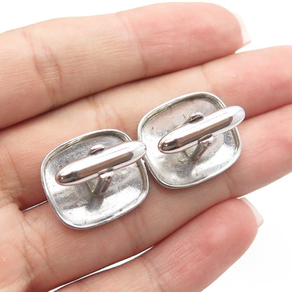 925 Sterling Silver Antique Art Deco Speidel United States Abstraction Cufflinks