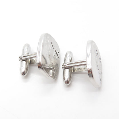 925 Sterling Silver Antique Art Deco Speidel United States Abstraction Cufflinks
