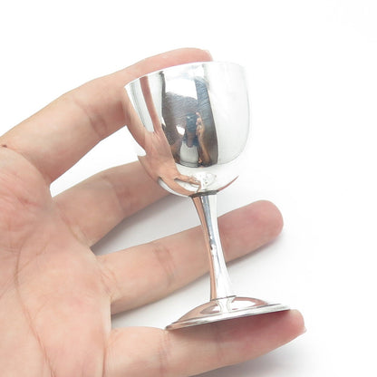 925 Sterling Silver Antique China Export Engraved Koi Fish Handmade Liquor Cup