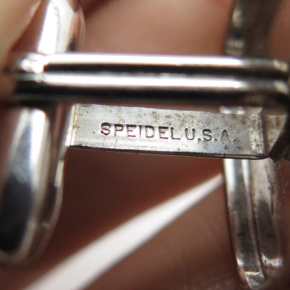 925 Sterling Silver Antique Art Deco Speidel United States Abstraction Cufflinks