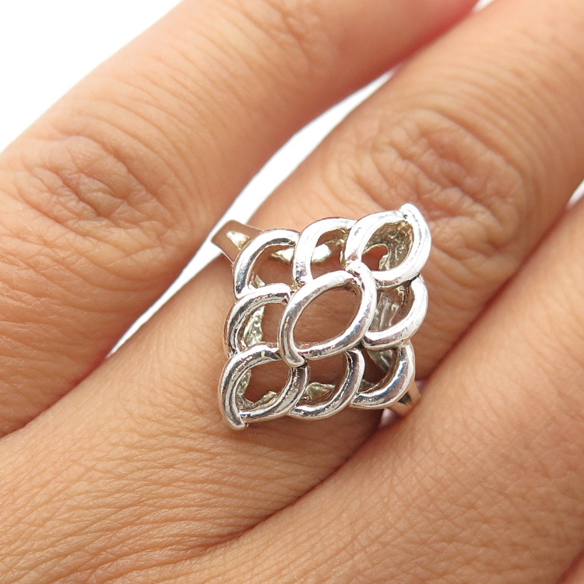 925 Sterling Silver Vintage Celtic Ring Size 6