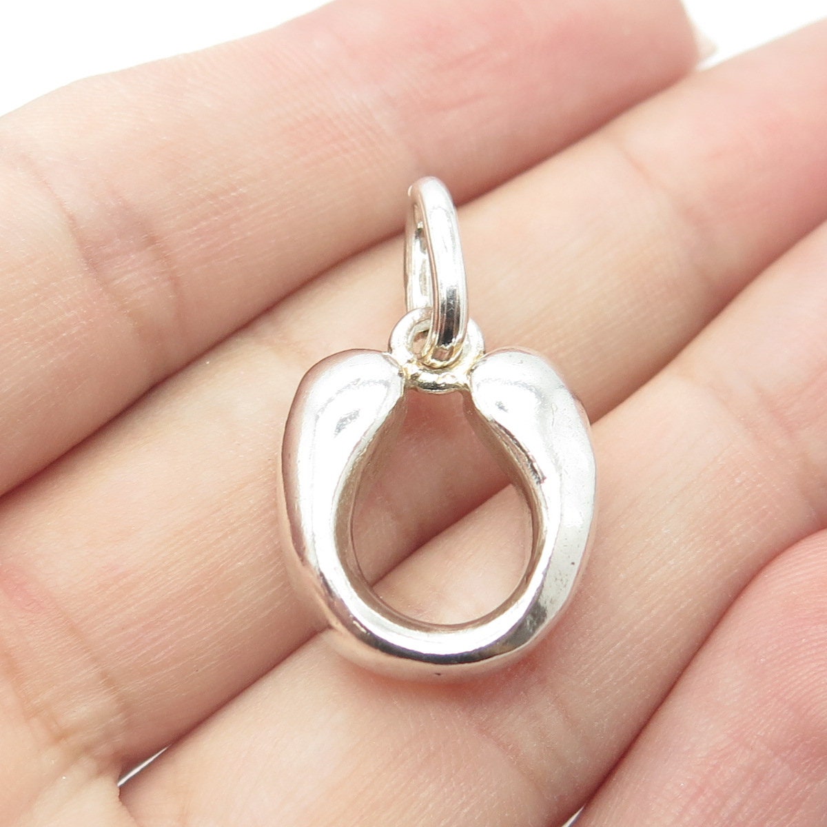 925 Sterling Silver Vintage Indaba Letter "U" Initial Pendant B37