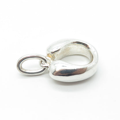 925 Sterling Silver Vintage Indaba Letter "U" Initial Pendant B37