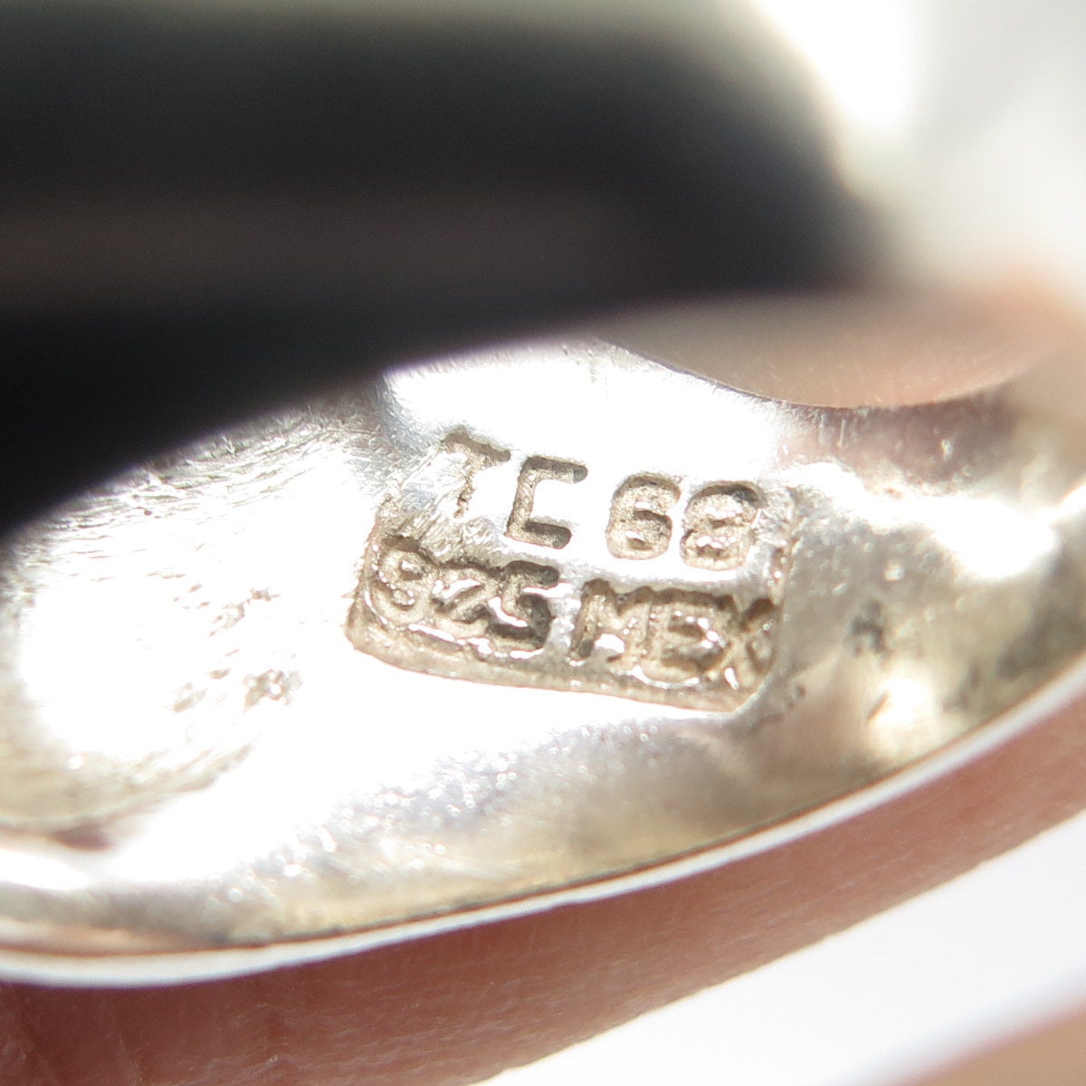 925 Sterling Silver Vintage Mexico Puffy Modernist Ring Size 7.25