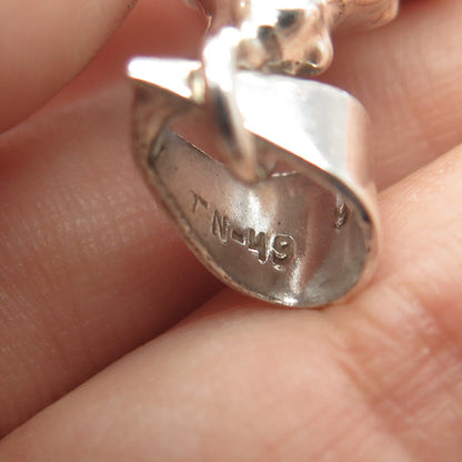 925 Sterling Silver Vintage Mexico Seashell Pendant