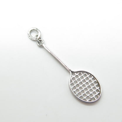CARL ART 925 Sterling Silver Vintage Tennis Racquet Charm Pendant