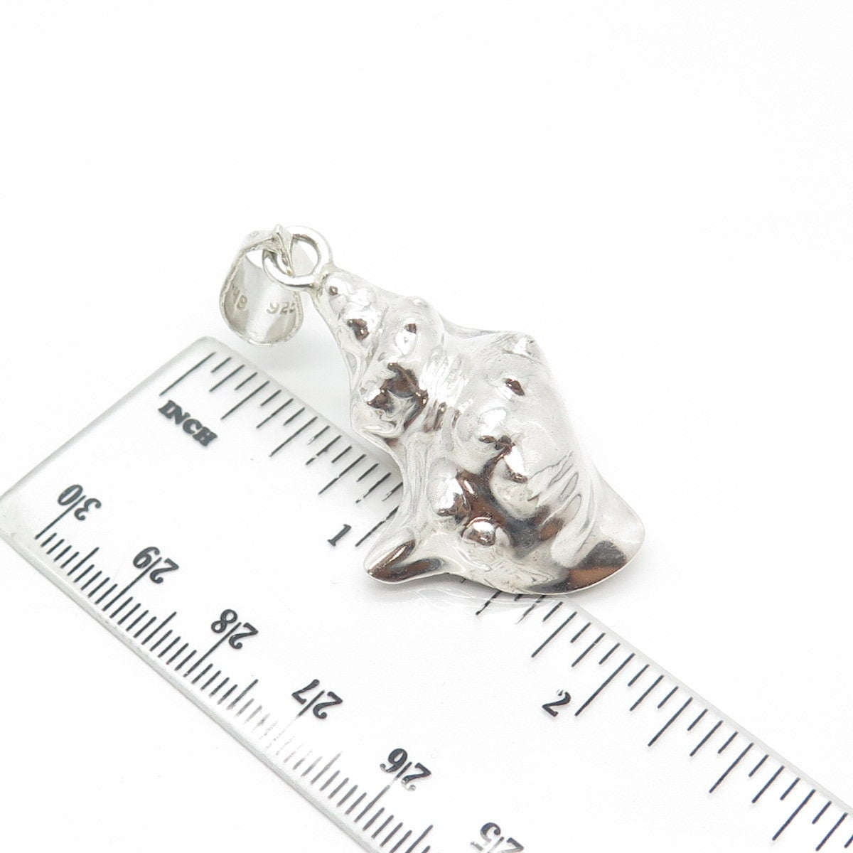925 Sterling Silver Vintage Mexico Seashell Pendant
