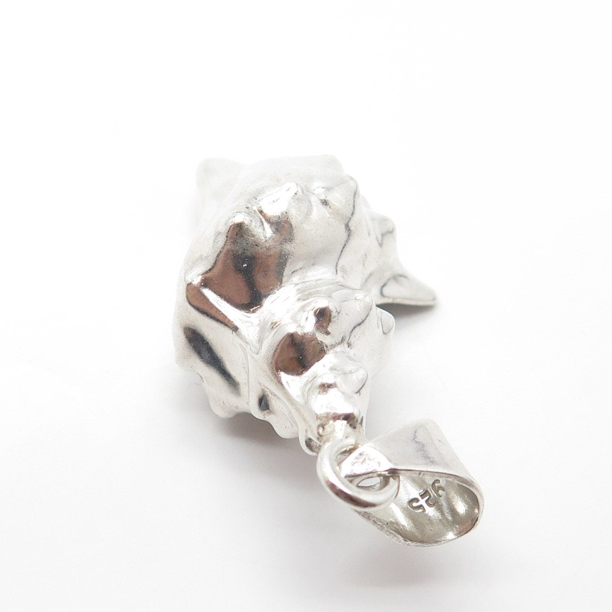 925 Sterling Silver Vintage Mexico Seashell Pendant