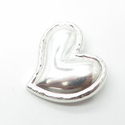 925 Sterling Silver Vintage Mexico Heart Pin Brooch