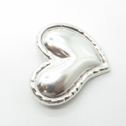 925 Sterling Silver Vintage Mexico Heart Pin Brooch