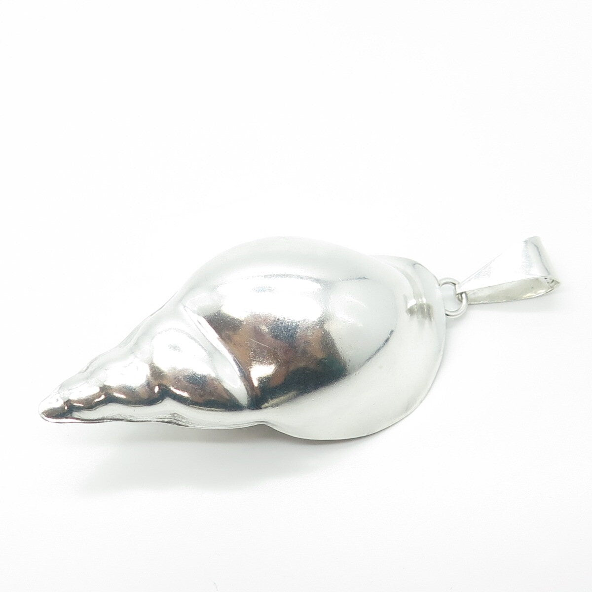 925 Sterling Silver Vintage Mexico Seashell Pendant