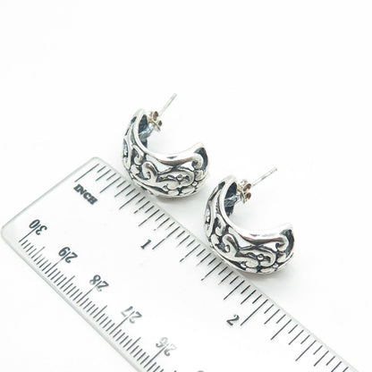 CHAPAL ZENRAY 925 Sterling Silver Ornate Earrings