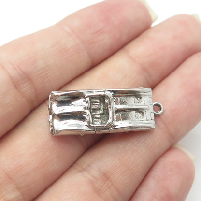 925 Sterling Silver Vintage Cabriolet Car Pendant