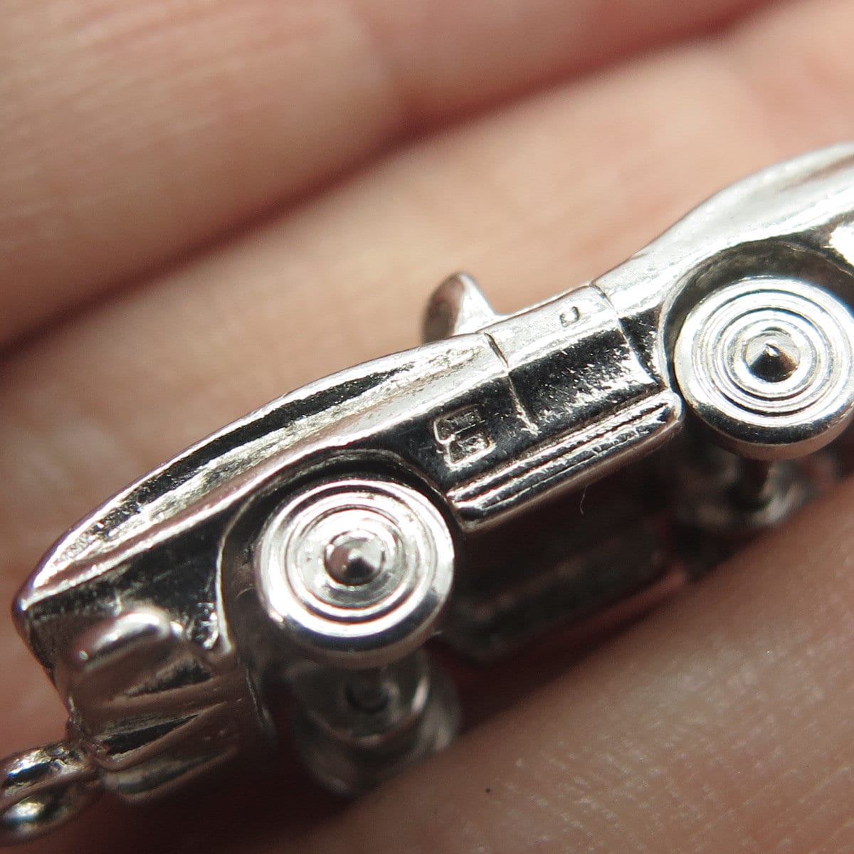 925 Sterling Silver Vintage Cabriolet Car Pendant