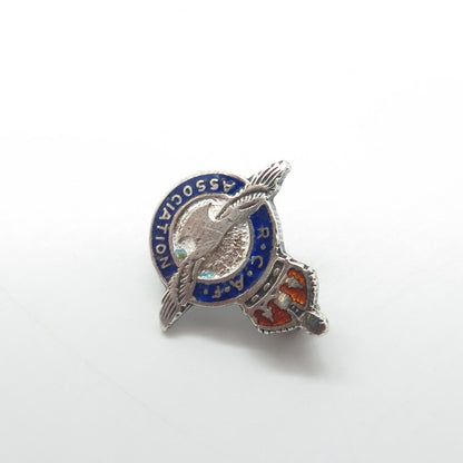 BMCO 925 Sterling Silver Vintage Royal Canadian Air Force Association Pin Brooch