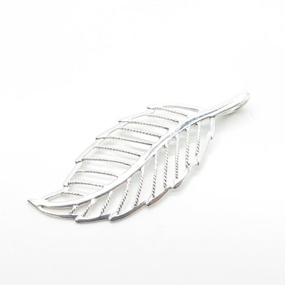 925 Sterling Silver Vintage Leaf Floral Pendant