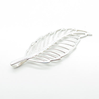 925 Sterling Silver Vintage Leaf Floral Pendant