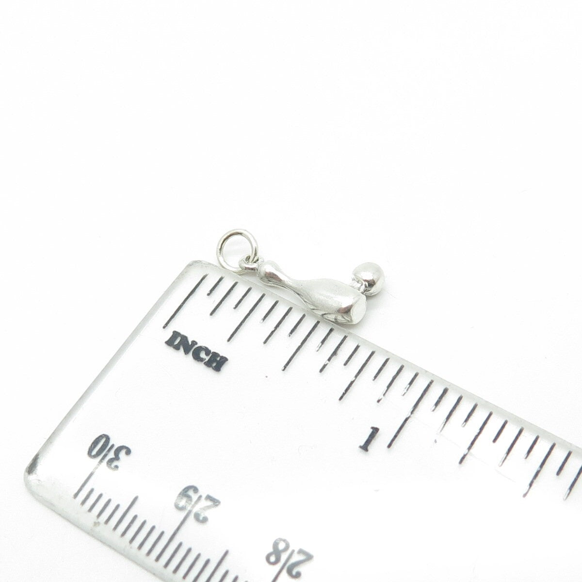 925 Sterling Silver Vintage Bowling Ball & Pin Charm Pendant