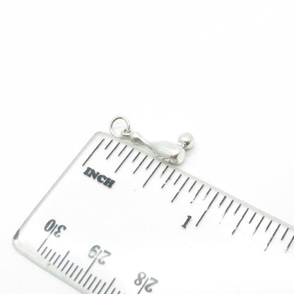 925 Sterling Silver Vintage Bowling Ball & Pin Charm Pendant