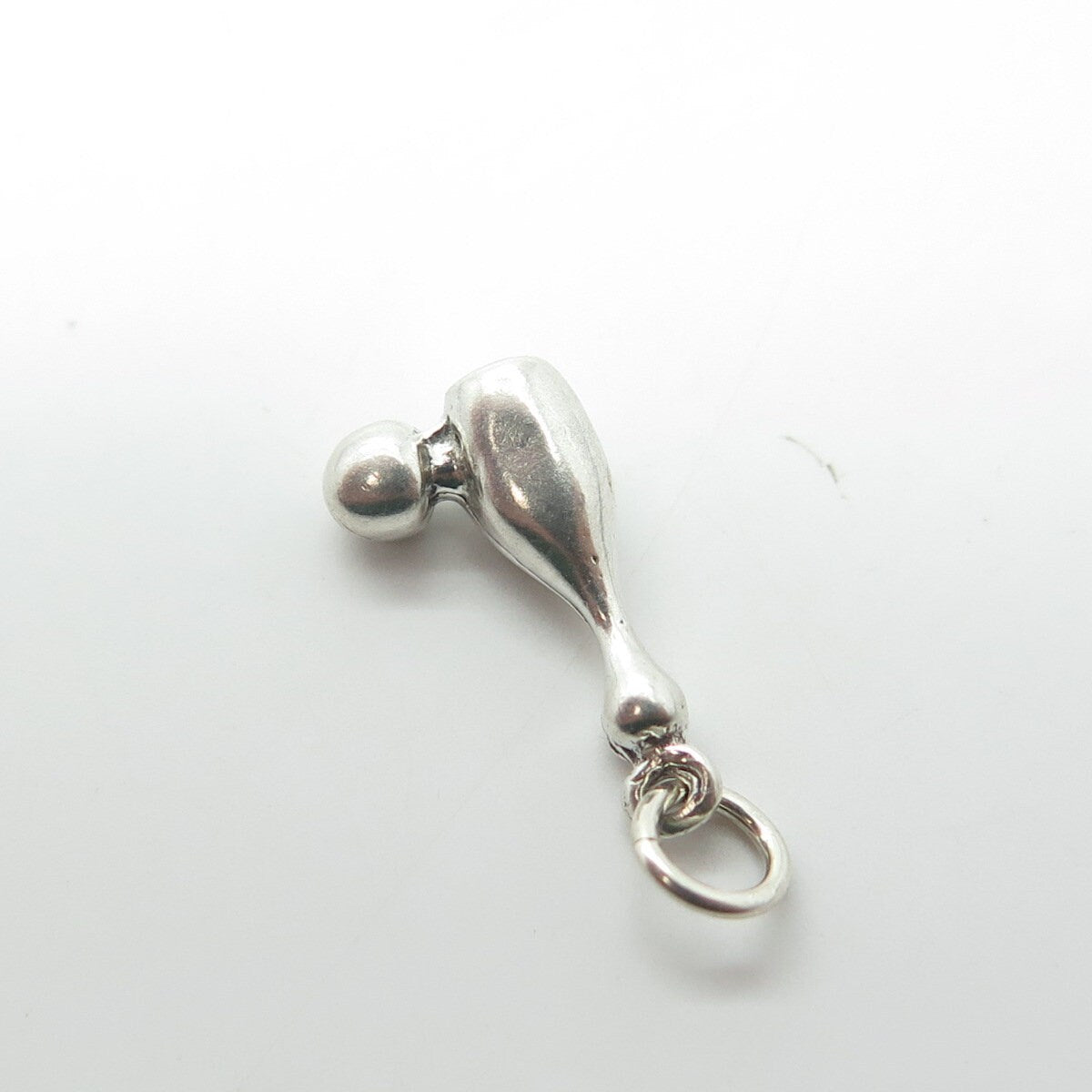 925 Sterling Silver Vintage Bowling Ball & Pin Charm Pendant