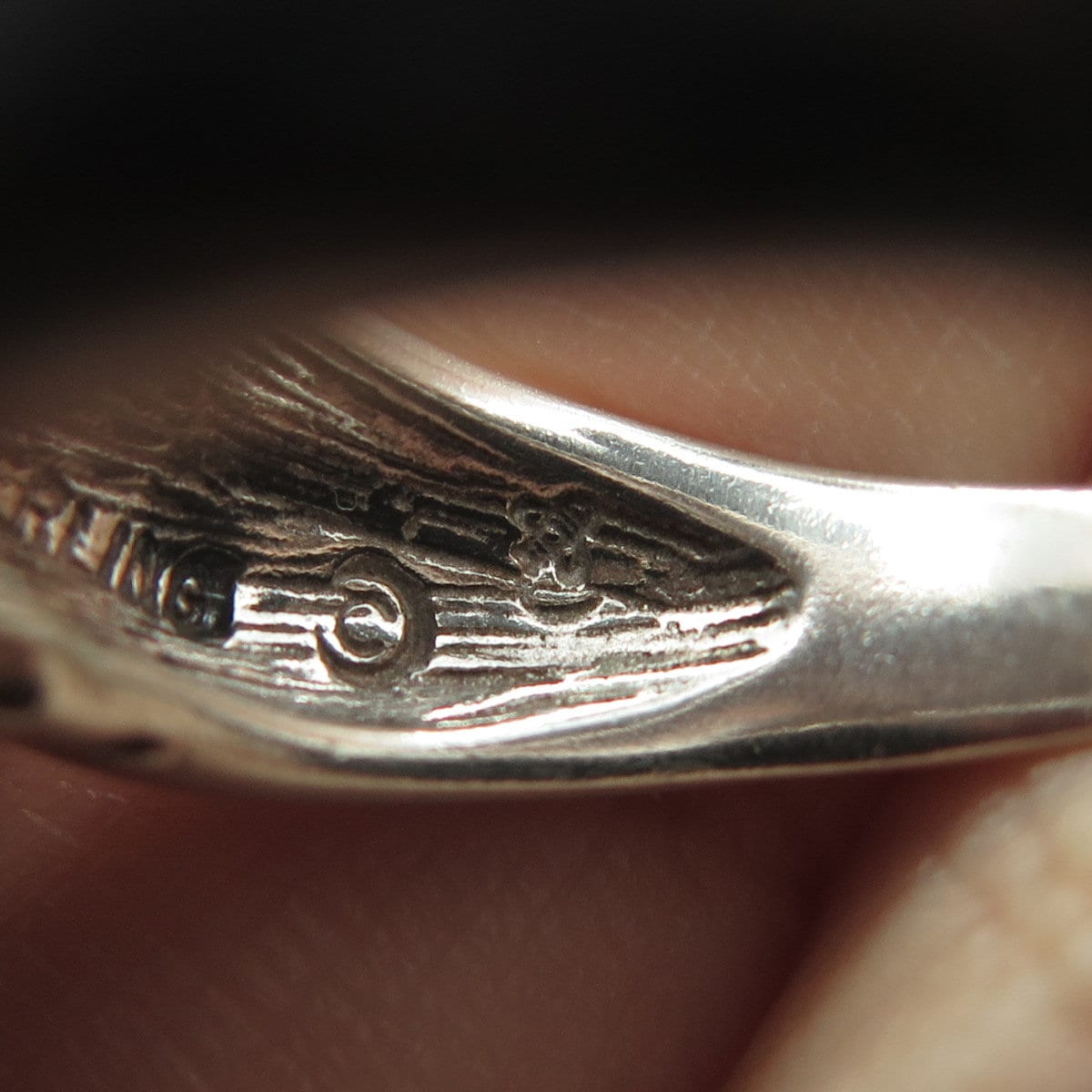 BEE 925 Sterling Silver Vintage Twisted Ribbed Dome Ring Size 6.5