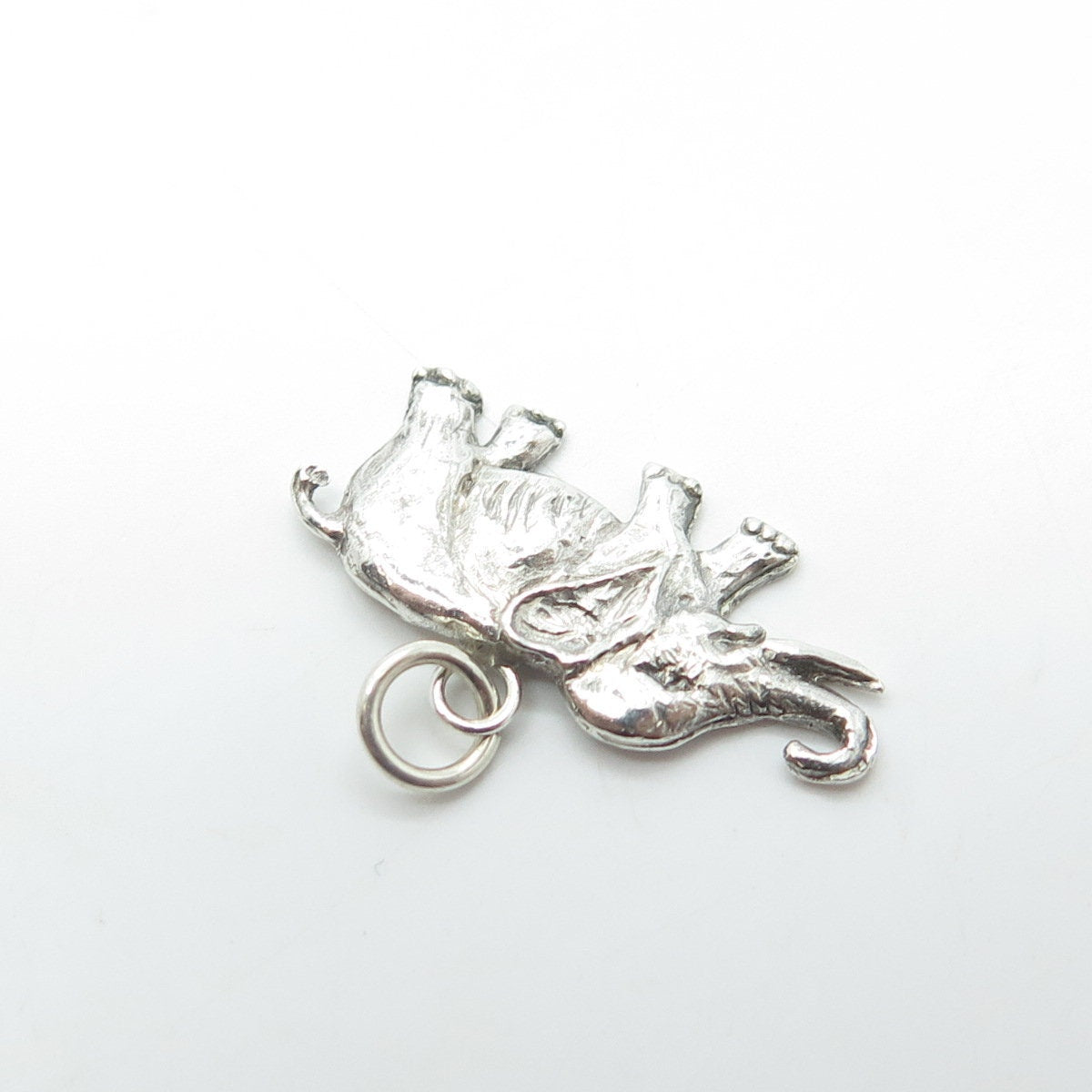925 Sterling Silver Vintage Elephant Charm Pendant