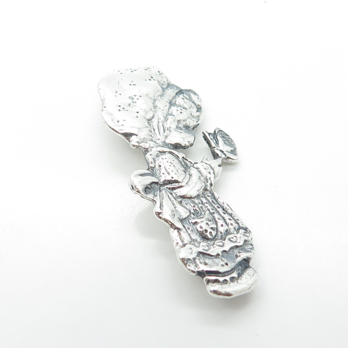 PRECIOUS MOMENTS Sterling Silver Vintage Collectable Baby Girl Butterfly Brooch