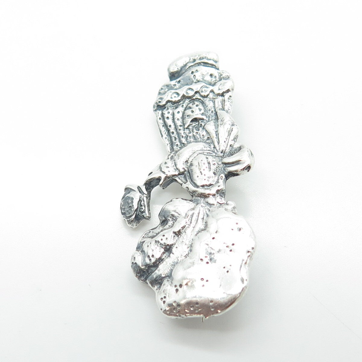 PRECIOUS MOMENTS Sterling Silver Vintage Collectable Baby Girl Butterfly Brooch