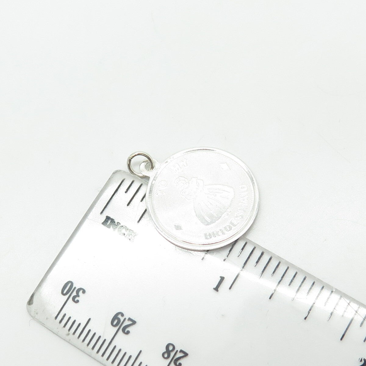 925 Sterling Silver Vintage "To My Bridesmaid" Charm Pendant