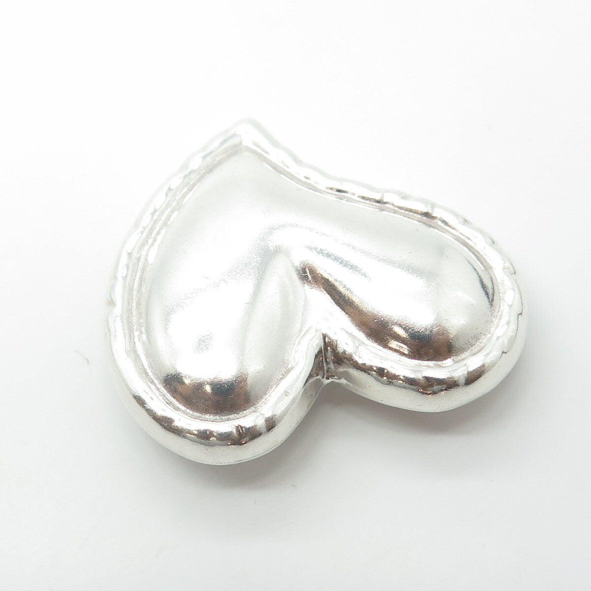 925 Sterling Silver Vintage Mexico Heart Pin Brooch